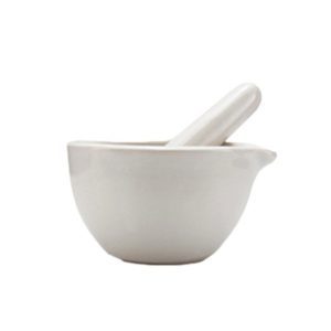MORTERO PORCELANA RUGOSO C/PISTILO VOL 150ML DIAM 105MM KHROOS J-703