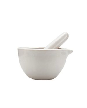 MORTERO PORCELANA RUGOSO C/PISTILO VOL 150ML DIAM 105MM KHROOS J-703