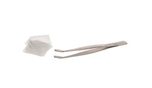 PINZA PUNTA CURVA ANCHA DE 6MM P FILTROS ACERO INOX L 105MM BOCHEM UN 01722