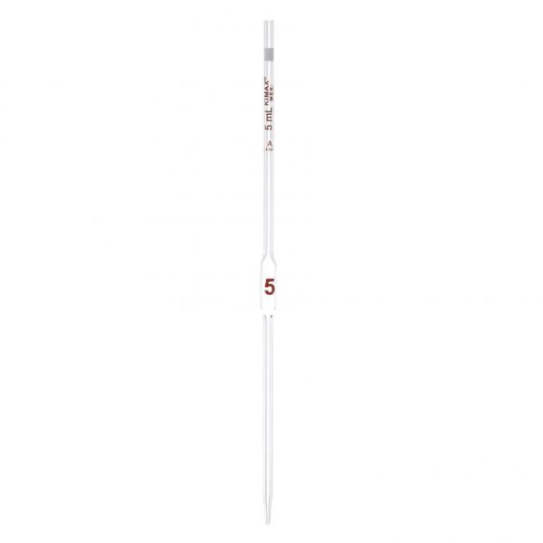 PIPETA VIDRIO AFORADA 5ML CLASE "A" COD COLOR KIMAX KIMBLE UN 37004-5