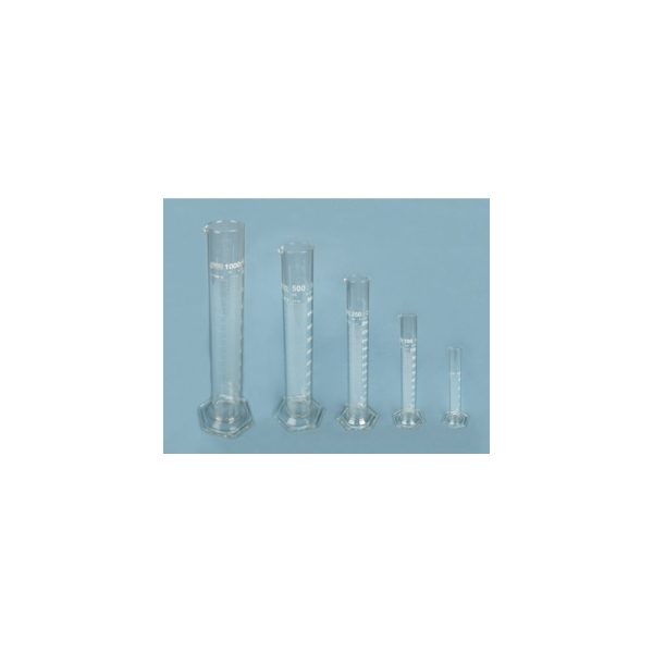 PROBETA VIDRIO GRAD 250ML CLASE B BASE HEXAG. C/ANILLO PLAST. KIMBLE 20024-01