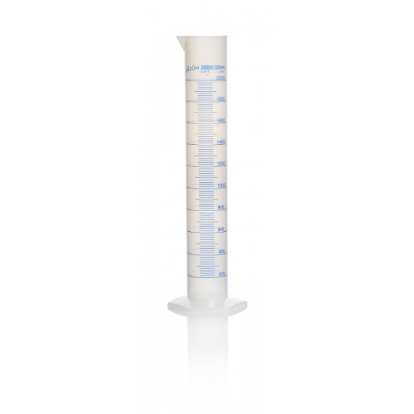 PROBETA PLASTICA 2000ML GRAD. AZUL BASE HEXAGONAL AZLON UN. CPB2000P