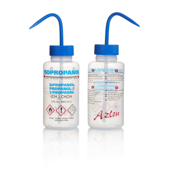 PIZETA PLASTICA 500ML ROTULO ISOPROPANOL ING-ESP-AL-FRA AZLON UN WGW539PML