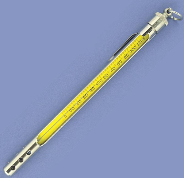 TERMOMETRO DE REGISTRO MAXIMO SERIALIZADO -10 A200øC EN 1øC LARGO 305MM CON PROTECTOR THERMCO UN