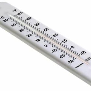 TERMOMETRO AMB. DE ALCOHOL ROJO RANGO TEMP. C§ (-40 A 50) 200MM DE LARGO P/ PARED VMMETER 1 UN SHH10