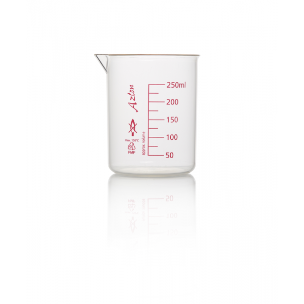 VASO TPX AUTOCLAVABLE F/BAJA 250ML AZLON UN BDD330P