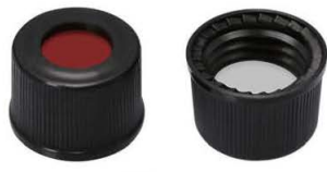 TAPA ROSCA NEGRA PERF. 5.5MM VIAL 8-425 SIN SEPTA 100UN VMGLASS C81