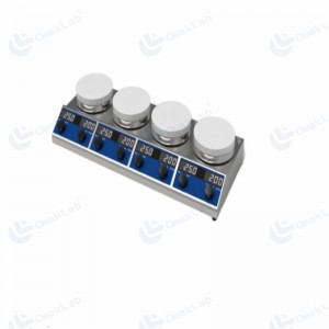 AGITADOR MULTIPLE C/CALEFACCION 4x2000ML CONTROL INDEPENDIENTE, INCLUYE SONDAS VMTECH PTMS3-4