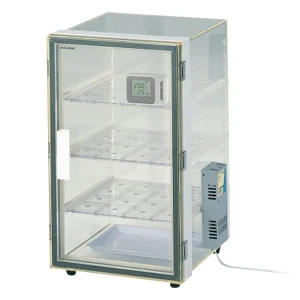 DESECADOR ACRILICO C/CONTROLADOR E INDICADOR HUM.  MED. INT. 285×275×485MM