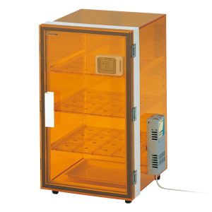 DESECADOR ACRILICO C/CONTROLADOR E INDICADOR HUM.  UN. MED. INT. 285×275×485MM